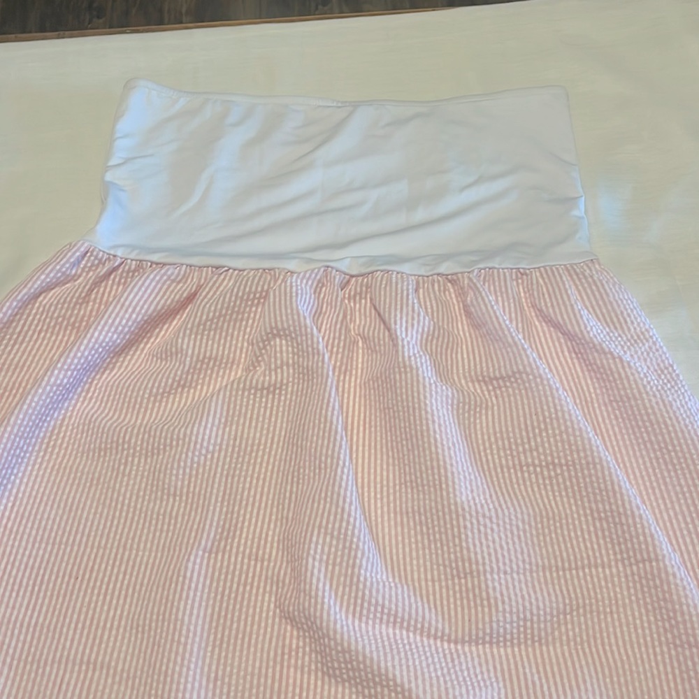 Seer sucker bathing suit coverup- Mainstreet Collection